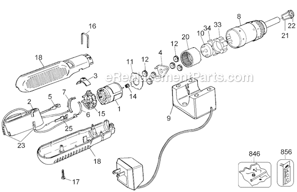 Page A Diagram and Parts List for 9019-48 Type 3 Black and Decker Electric Drill